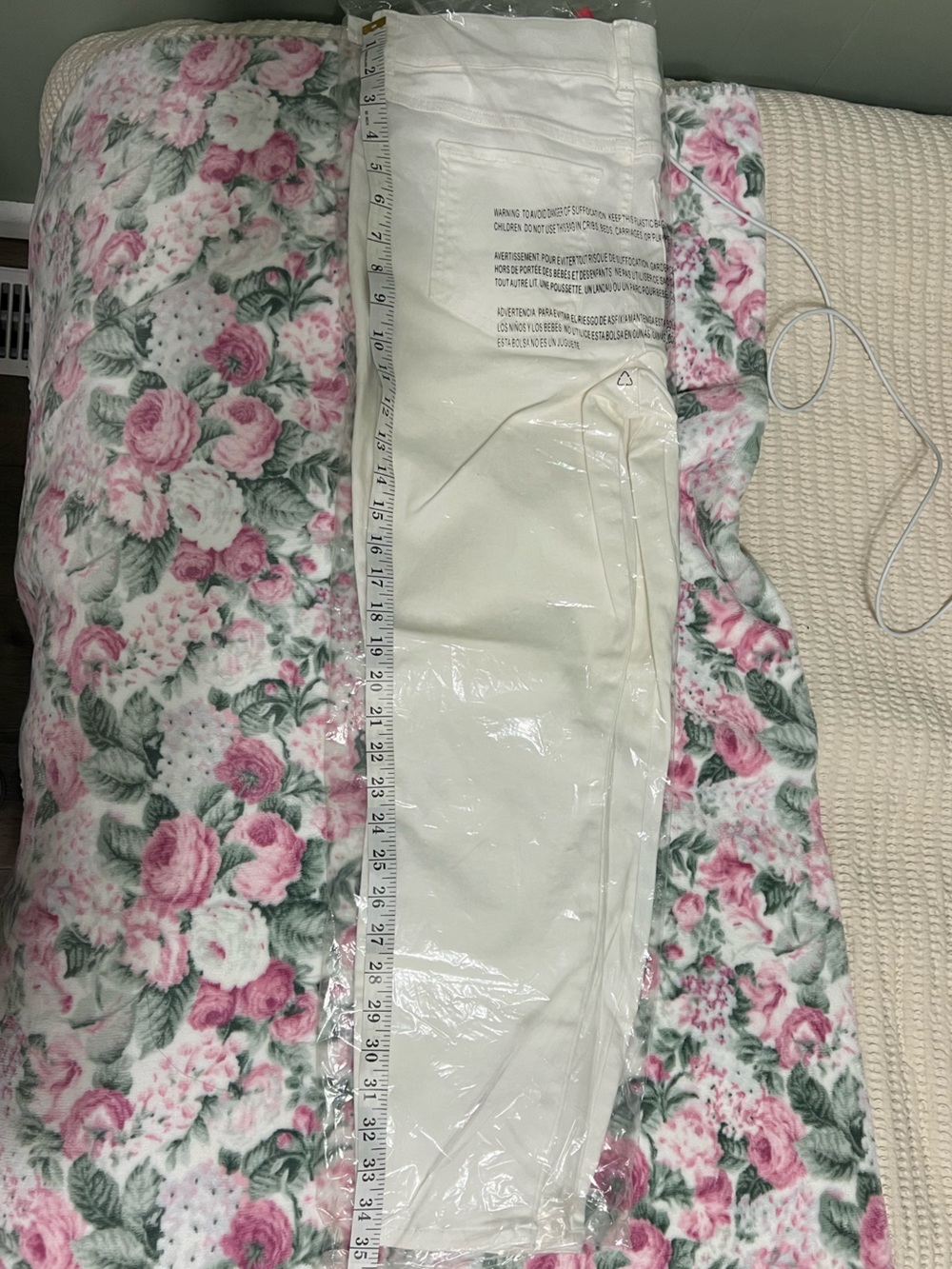 SPANX White Womens Jeggings - High Waist Stretch Skinny Jeans - PETITE L - Picture 6 of 7